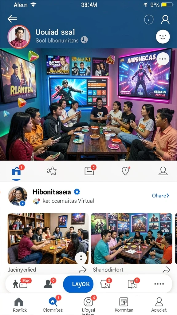 nuts777 - Menu utama dengan akses cepat ke semua fitur.