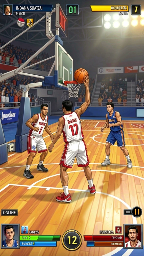 vv62 - Tangkapan layar dari mode multiplayer yang penuh dengan aksi.